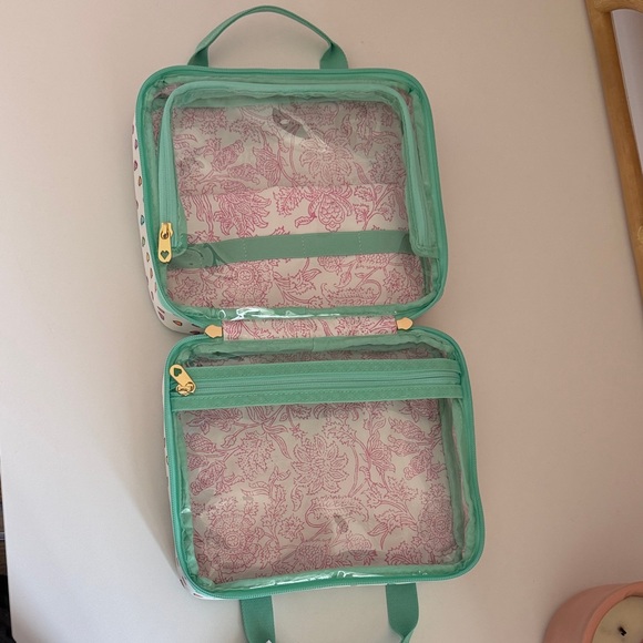 Roller Rabbit Heart Pattern Cosmetic Bag - Multicolor - Picture 3 of 4